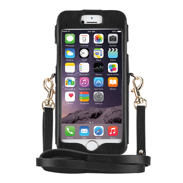 【iPhone6s/6 ケース】REBECCAMINKOFF Crossbody Sleeve with Dogclip ＆ Crossbody Strap (Black)サブ画像