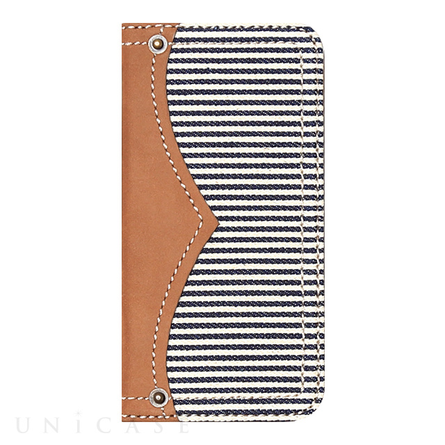 【iPhone6s/6 ケース】Denim Stripe Diary (ホワイト)