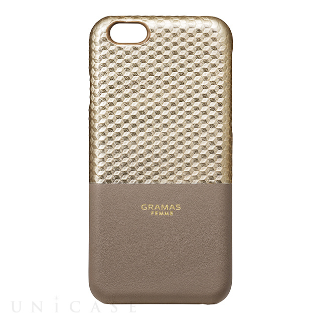 【iPhone6s/6 ケース】Back Leather Case ”Hex” (Champagne)