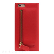 【iPhone6s Plus/6 Plus ケース】Saffiano Zipper Case (レッド)