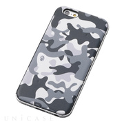 【iPhone6s/6 ケース】Hybrid Case UNIO (Camouflage スノー+アルミブラック)