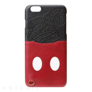 【iPhone6s Plus/6 Plus ケース】PUレザーケース ポケット付き (ミッキーマウス)