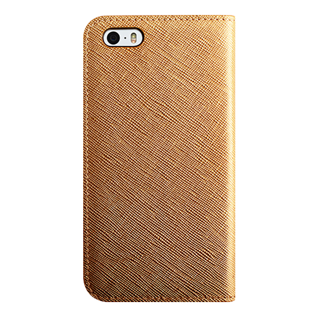 【iPhoneSE(第1世代)/5s/5 ケース】Saffiano Flip Case (ゴールド)サブ画像