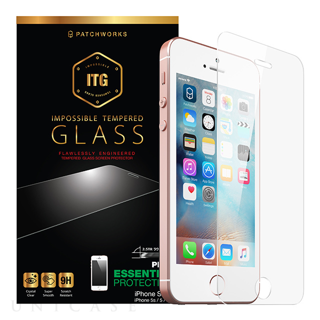 【iPhoneSE(第1世代)/5s/5c/5 フィルム】ITG Plus - Impossible Tempered Glass