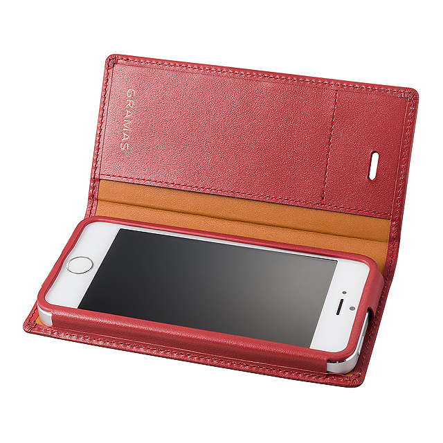【iPhoneSE(第1世代)/5s/5 ケース】Full Leather Case (Red)サブ画像