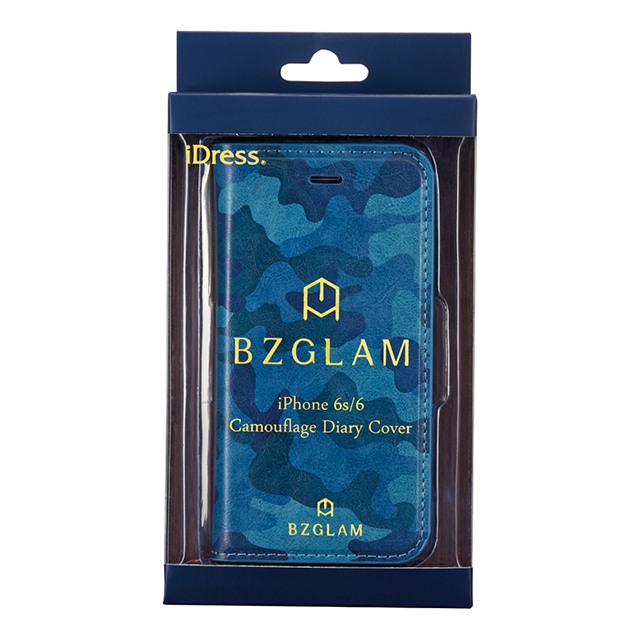 【iPhone6s/6 ケース】BZGLAM カモフラージュダイアリーカバー (ブルー)goods_nameサブ画像