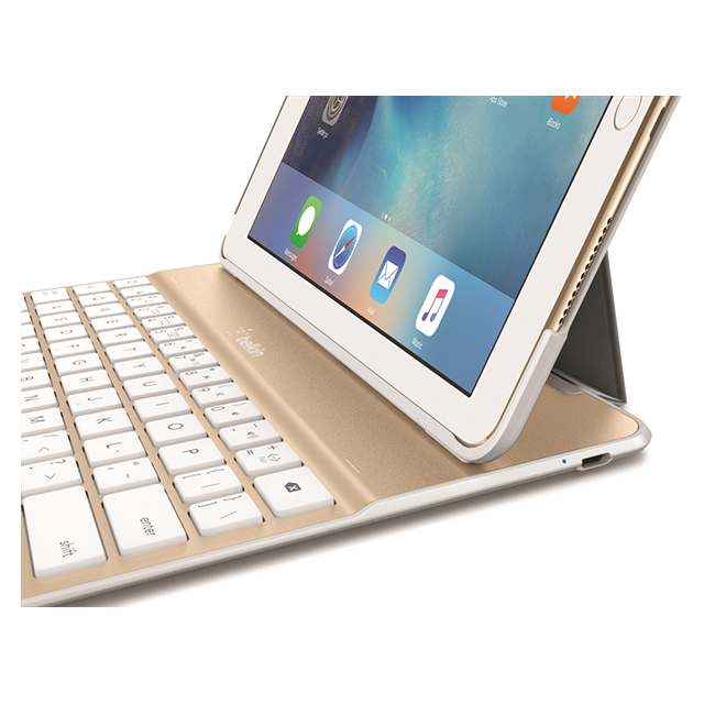 【iPad Pro(9.7inch) ケース】QODE Ultimate Lite キーボードケース (ホワイト/ゴールド)サブ画像