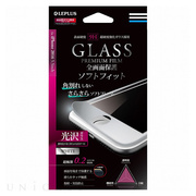 【iPhone8 Plus/7 Plus フィルム】ガラスフィルム「GLASS PREMIUM FILM」 全画面保護 ソフトフィット (つや消しフレーム/ホワイト) 0.2mm