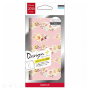 【iPhoneSE(第3/2世代)/8/7 ケース】薄型デザインPUレザーケース「Design+」 Flower ピンク01