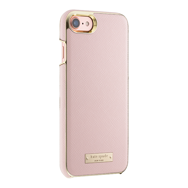 【iPhoneSE(第2世代)/8/7 ケース】Wrap Case (Saffiano Rose Quartz/Gold Logo Plate)サブ画像