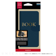 【iPhone8 Plus/7 Plus ケース】ブックタイプPUレザーケース「BOOK」 (ネイビー)