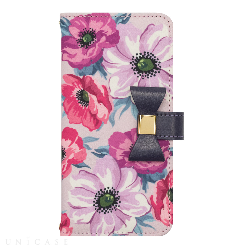【iPhoneSE(第3/2世代)/8/7/6s/6 ケース】Flower Series wallet case for iPhone7/6s/6(Purple Anemone）