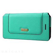 【iPhone8/7 ケース】Bag Type Leather Case ”Sac” (Turquoise)