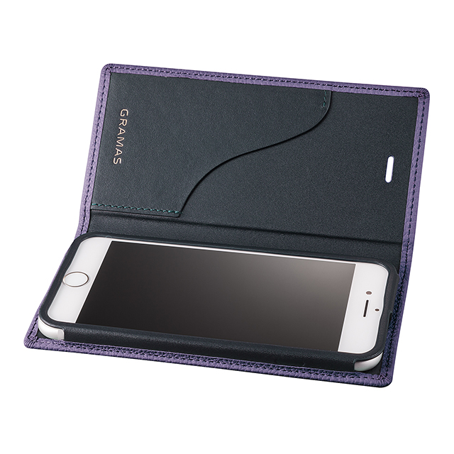 【iPhone8/7 ケース】Shrunken-calf Leather Case (Purple)サブ画像