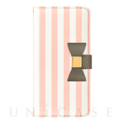 【iPhoneSE(第3/2世代)/8/7/6s/6 ケース】Ribbon Diary Stripe for iPhoneSE(第2世代)/8/7/6s/6 Pink