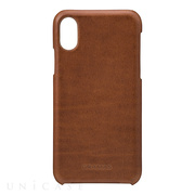 【iPhoneXS/X ケース】”TOIANO” Shell Leather Case (Dark Brown)