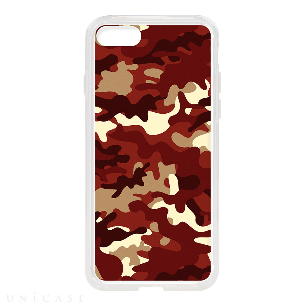 【iPhoneSE(第3/2世代)/8/7 ケース】HYBRID CASE for iPhoneSE(第2世代)/8/7 (Red Camo)