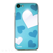 【iPhoneSE(第3/2世代)/8/7 ケース】Heart MIRROR CASE (ブルー)