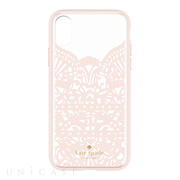 【iPhoneXS/X ケース】Lace Cage Case (Lace Hummingbird Blush/Clear)