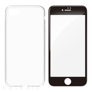 【iPhone8 Plus/7 Plus ケース】[Aegis Pro]フルカバーTPUケース＆ガラスセット (ブラックフレームガラス)