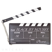 【iPhoneSE(第3/2世代)/8/7/6s/6 ケース】BLACK BY MOUSSY カチンコ手帳ケース(ブラック)