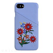 【iPhoneSE(第3/2世代)/8/7/6s/6 ケース】SLY 背面ケース EMBROIDER(LIGHT BLUE)