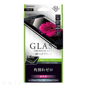 【iPhone8 Plus/7 Plus フィルム】ガラスフィルム 「GLASS PREMIUM FILM」 3Dハイブリッド (ブラック/高光沢/[G2] 0.20mm)