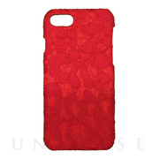 【iPhoneSE(第3/2世代)/8/7 ケース】Lace Case (レッド)