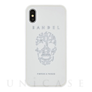【iPhoneXS/X ケース】iPhoneX case skull (White×White)