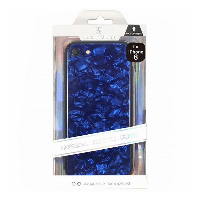 【iPhoneSE(第3/2世代)/8/7 ケース】GLASS PEARL CASE (Blue)サブ画像