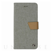 【iPhone8/7 ケース】Linen flip case (Grey)