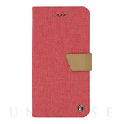 【iPhone8 Plus/7 Plus ケース】Linen flip case (Pink)