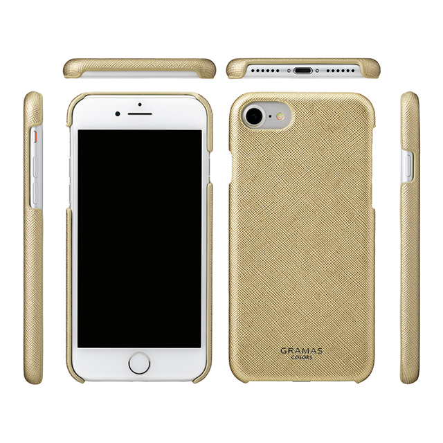 【iPhoneSE(第3/2世代)/8/7/6s/6 ケース】”Quadrifoglio” Shell PU Leather Case (Champagne Gold)サブ画像