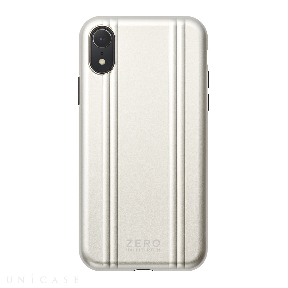 【iPhoneXR ケース】ZERO HALLIBURTON Hybrid Shockproof case for iPhoneXR (Silver)