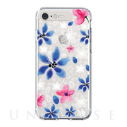 【iPhone8/7 ケース】Soft Lighting Clear Case Flower Gardenia (ブラック)