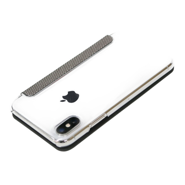【iPhoneXS/X ケース】背面クリア手帳型ケース Metallic (ネイビー)サブ画像