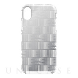 【iPhoneXR ケース】COMOLD CASE (Repeating Logo White/Silver Foil Double-IML)