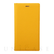 【iPhoneXS/X ケース】Shrunken-Calf Leather Book Case (Yellow)
