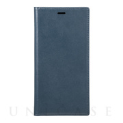 【iPhoneXS Max ケース】Italian Genuine Leather Book Case (Navy)