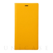 【iPhoneXS Max ケース】Italian Genuine Leather Book Case (Yellow)