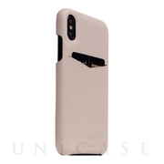 【iPhoneXS/X ケース】Full Grain Leather Back Case (Light Cream)