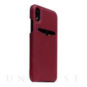 【iPhoneXR ケース】Full Grain Leather Back Case (Burgundy Rose)