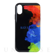 【iPhoneXS Max ケース】BLACK BY MOUSSY 背面ケース カード収納型 (スプレーブラック)