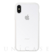 【アウトレット】【iPhoneXS/X ケース】MONOCHROME CASE for iPhoneXS/X (Slash Stripe White)