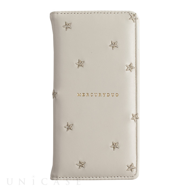 【iPhoneXS/X ケース】STAR EMBROIDERY (WHITE)