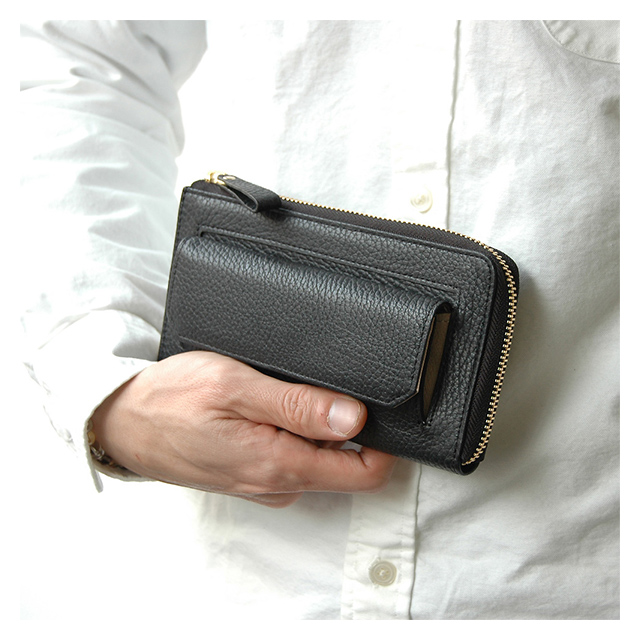 スマホが入る長財布 １万円札ジャストサイズ (ブラック)サブ画像