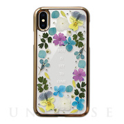 【iPhoneXS/X ケース】Pressed flower case (Blue tone)