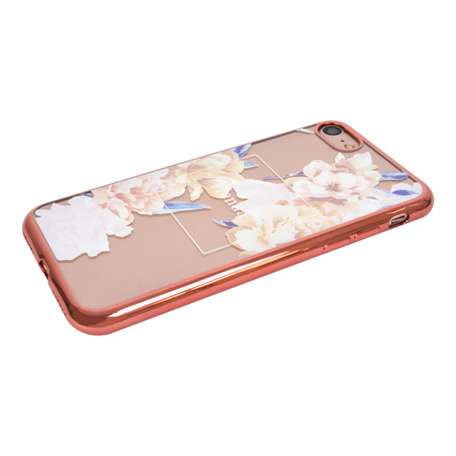 【iPhoneSE(第3/2世代)/8/7 ケース】rienda メッキクリアケース (Reversi Flower/ベージュ)サブ画像