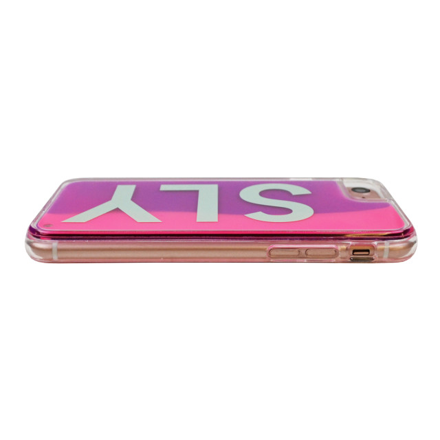 【iPhoneSE(第3/2世代)/8/7/6s/6 ケース】SLY ネオンサンドケース (LOGO/ピンク×パープル)サブ画像