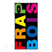 【iPhoneXS/X ケース】FRAPBOIS スクエア型 ガラスケース (FRAPBOIS RAINBOW)